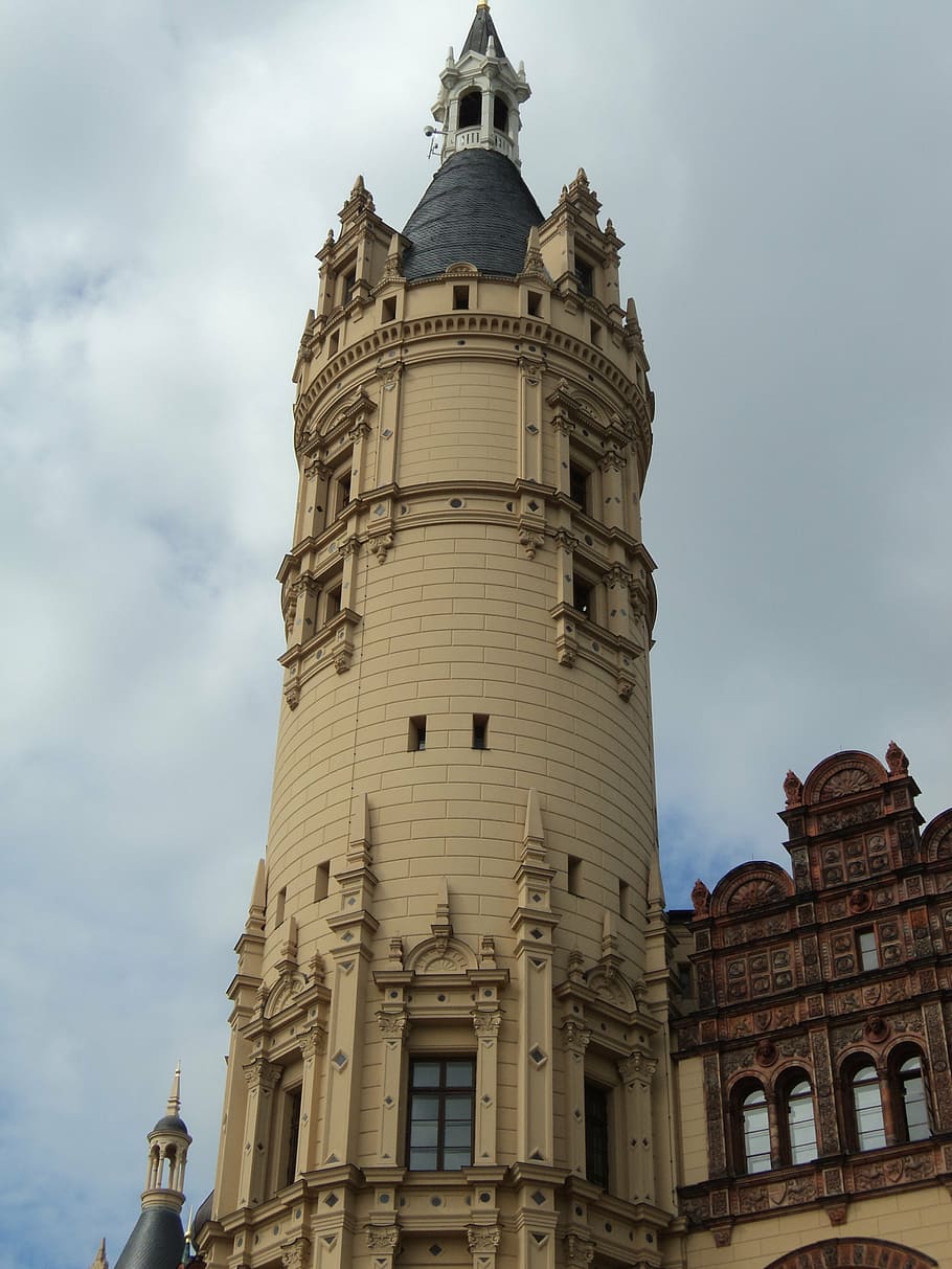 schwerin, castle, tower, architecture, famous Place, building Exterior HD wallpaper