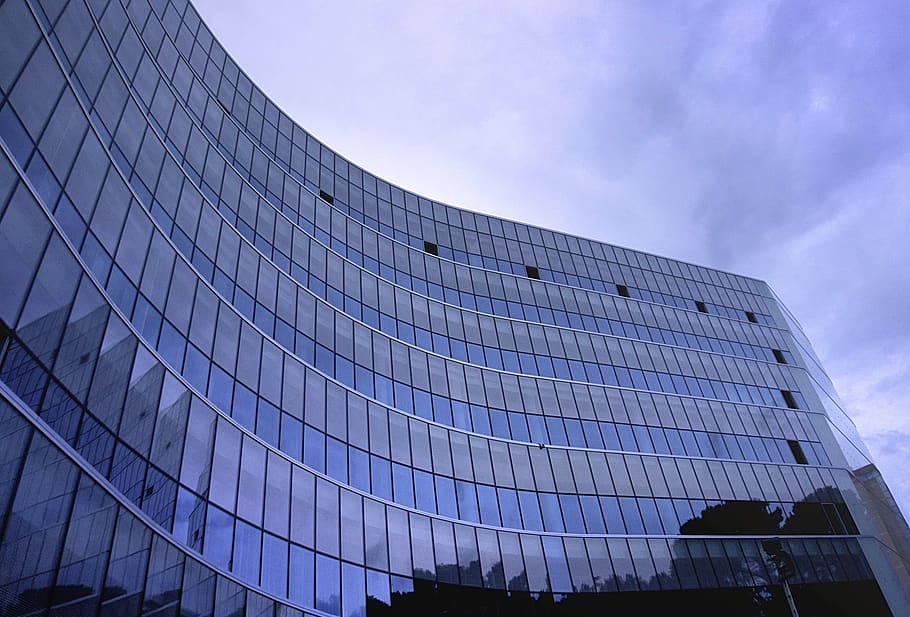 building, architecture, glass, blue, infrastructure, reflection HD wallpaper