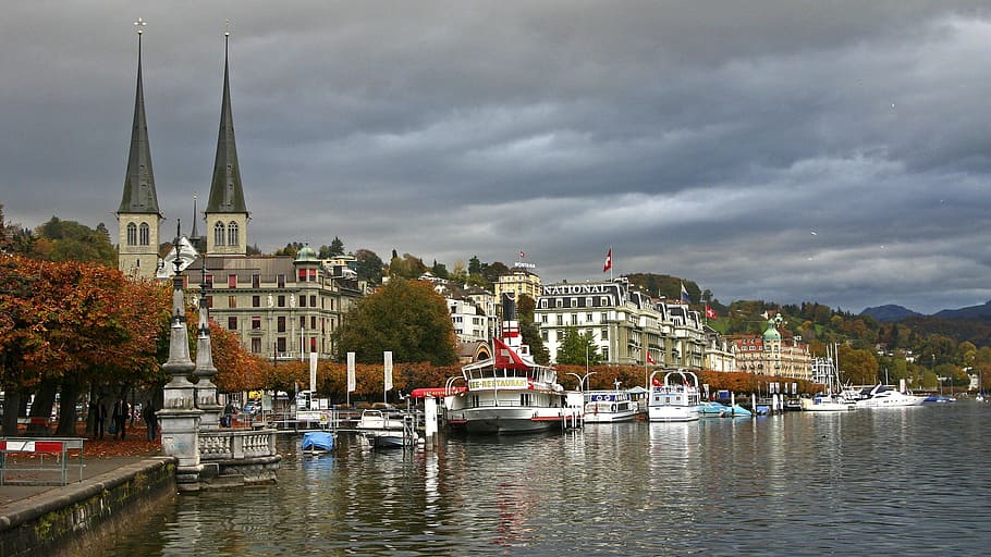 river, architecture, waters, city, panorama, tourism, ship HD wallpaper