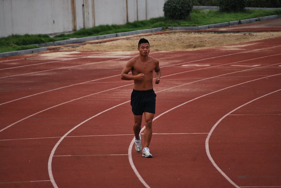 man running on field, Runner, Jogger, Jogging, Sport, track HD wallpaper