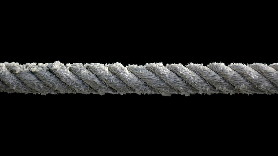 closeup photo of gray rope, sea, maritime, close-up, studio shot HD wallpaper