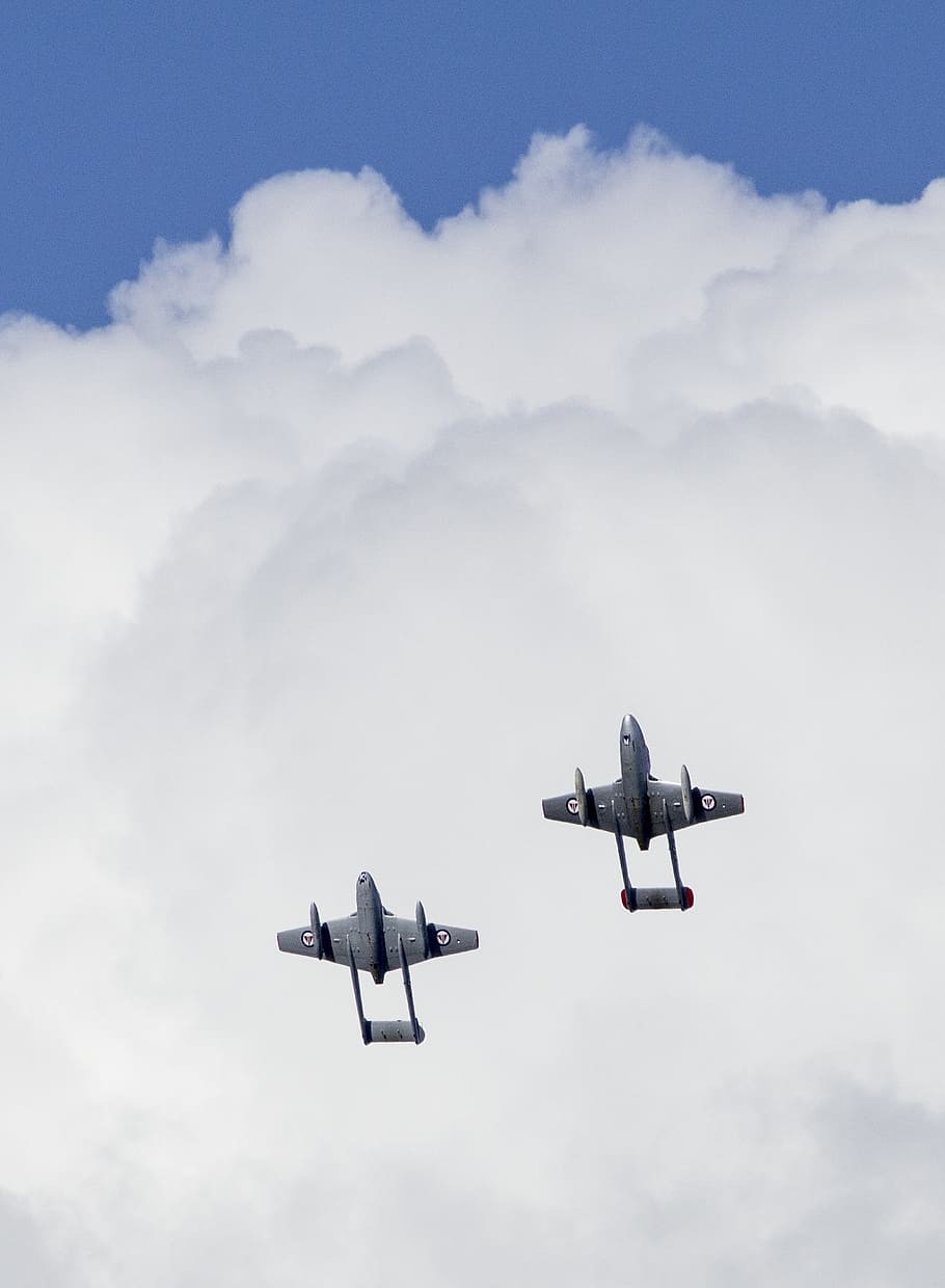 de, havilland, vampire, aircraft, airplane, aeroplane, aviation HD wallpaper