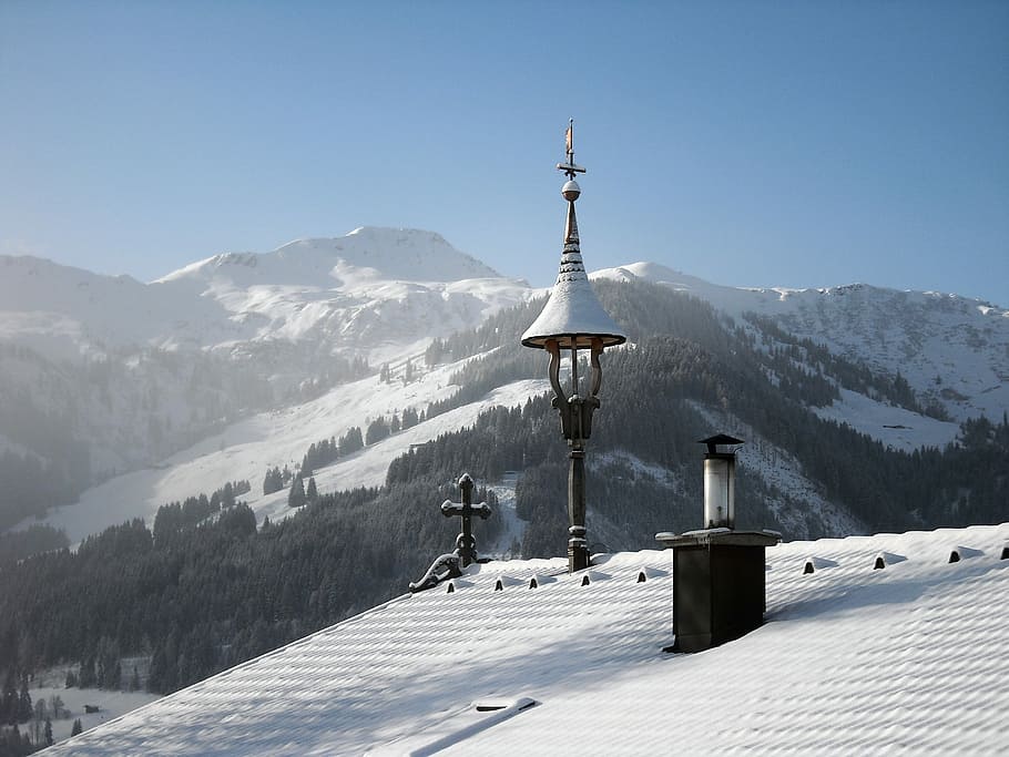 Austria, Landscape, Winter, Snow, Roof, cold temperature, mountain HD wallpaper
