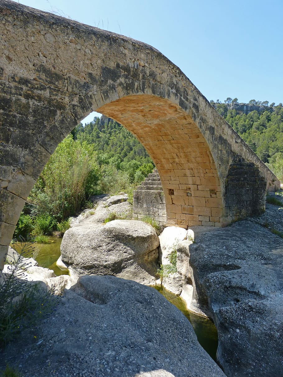 Stone Bridge, Romanesque, buttress, river, bridge - man made structure, HD wallpaper