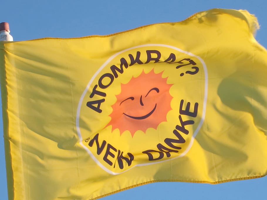 flag, blow, wind, flutter, energy, atomic energy, energy supply HD wallpaper