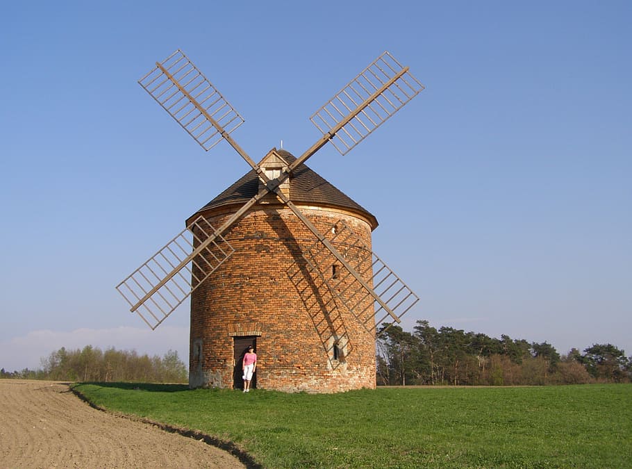 mill, windmill, whiffle, scoop, landscape, moravia, alternative energy HD wallpaper