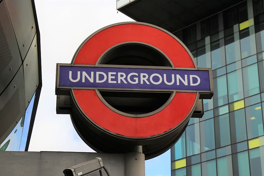 underground, sign, station, london, building, communication, HD wallpaper