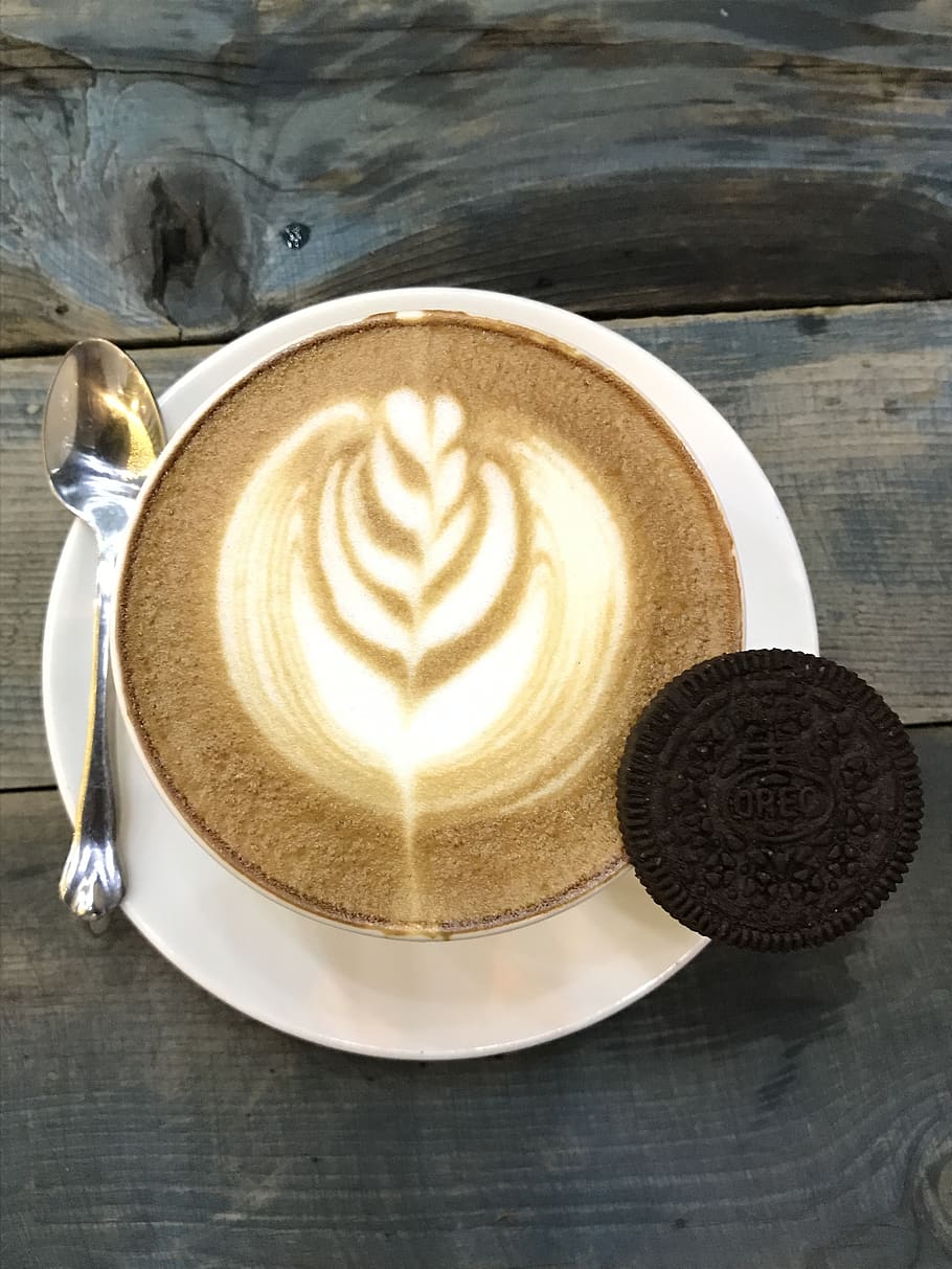 latte, design, oreo, coffee, drink, coffee - drink, refreshment HD wallpaper