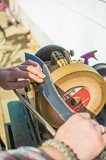 knife, sharpening, whetstone, sharpener, blade, hone, honing HD wallpaper