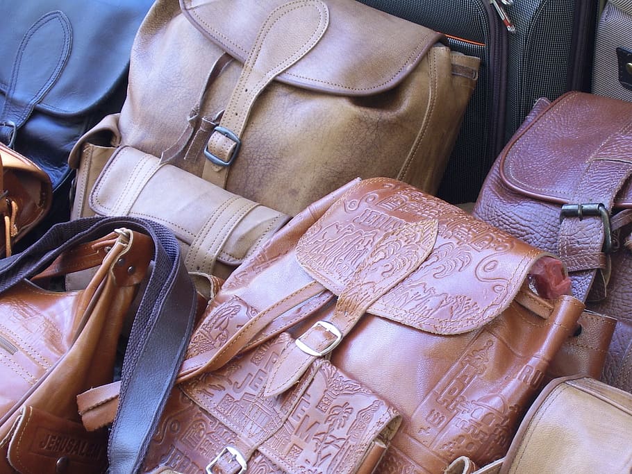 women's brown leather backpacks closeup photography, Bag, Handbags