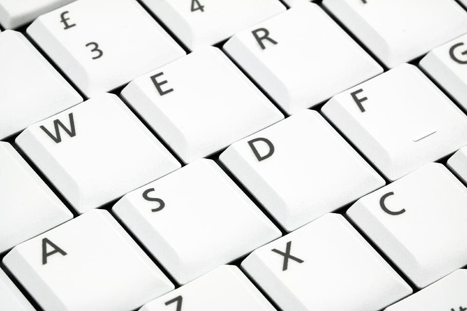 Closeup of keys on a keyboard, computer, letters, public domain HD wallpaper