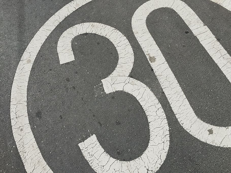 road, thirty, display, street, asphalt, sign, communication HD wallpaper