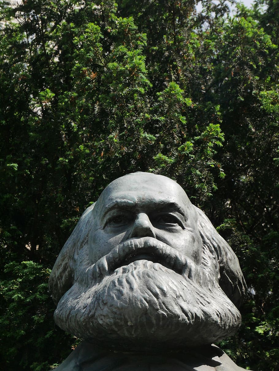 Berlin, Karl Marx, Bust, Communism, karl marx allee, sculpture, HD wallpaper