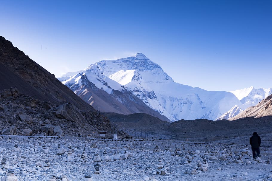 Mount Everest, base camp, landscape, himalaya, trekking, summit, HD wallpaper
