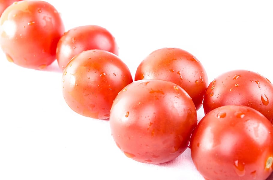 isolated, ripe, natural, red, recipe, vegetables, cherry tomato HD wallpaper