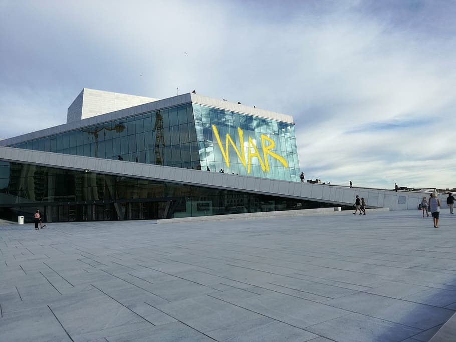 architecture, view, façades, building, oslo, the war, graffiti HD wallpaper