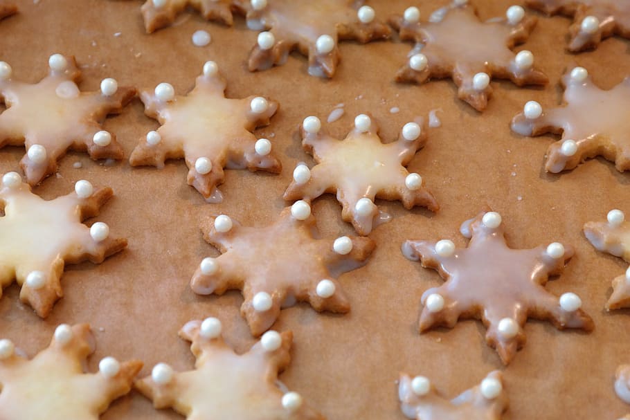 cookie, asterisk, bake, christmas time, sweet, delicious, nibble HD wallpaper
