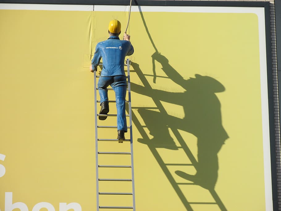electrician, man, head, shadow, vattenfall, poster, figure HD wallpaper