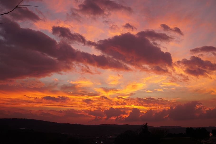 Clouds, Sky, abendstimmung, sunset, dramatic sky, cloud - sky HD wallpaper