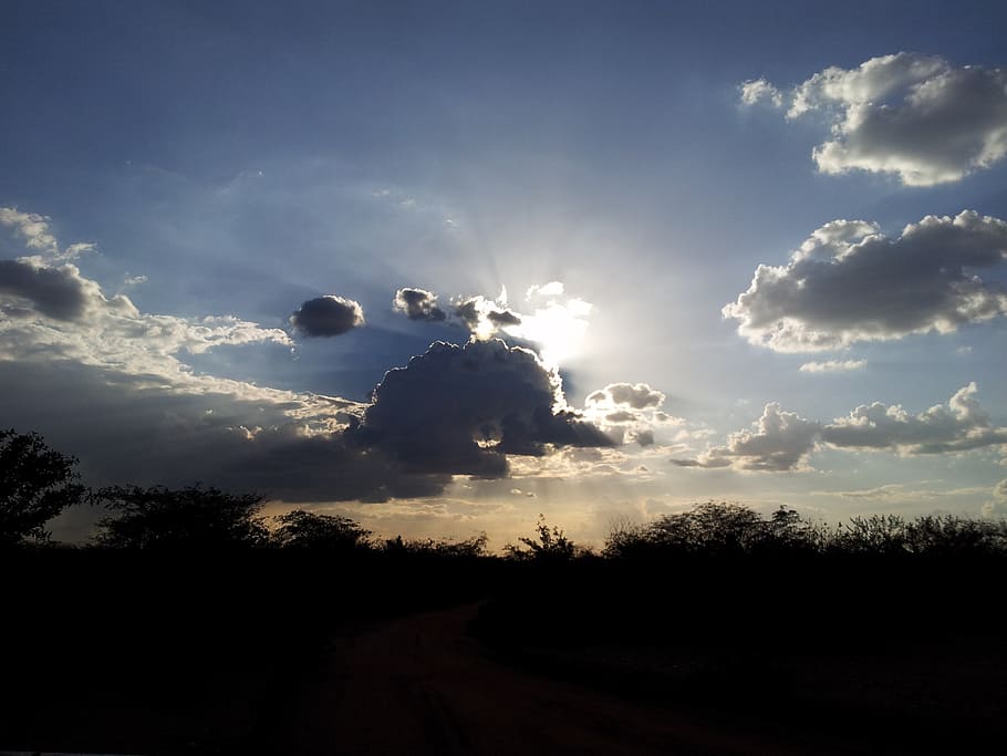 clouds, sol, beautiful, sky, sunshine, peace, rays, sunset HD wallpaper