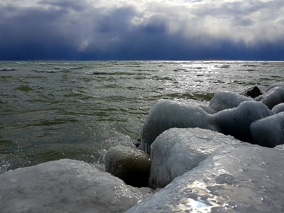 cold, water, ice, sea, sky, cloud - sky, beauty in nature, scenics - nature HD wallpaper