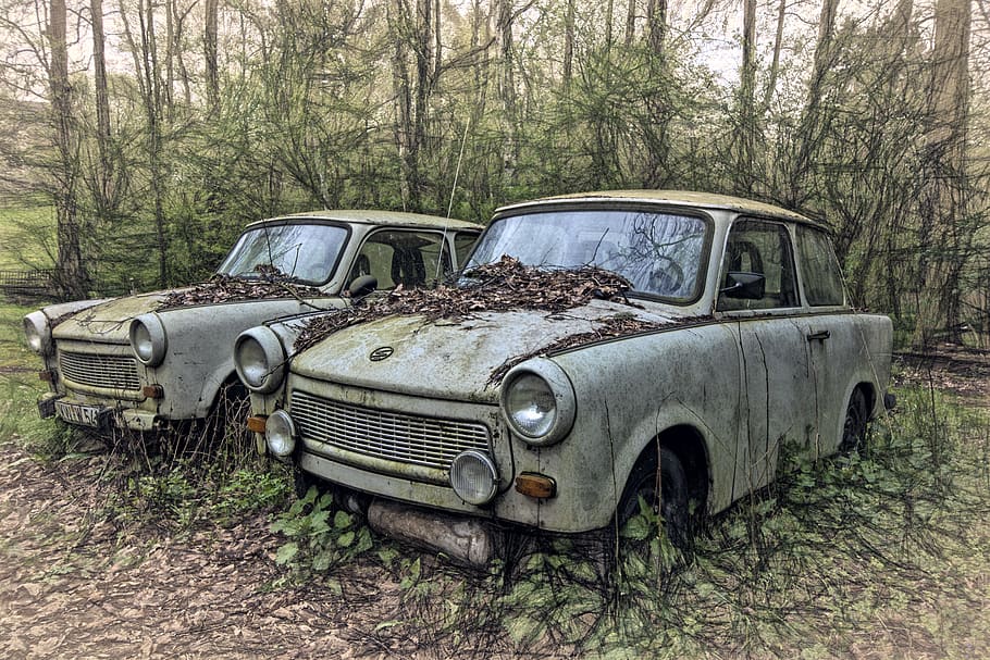 trabant 601s de luxe, car, east germany, vehicle, classic, ddr