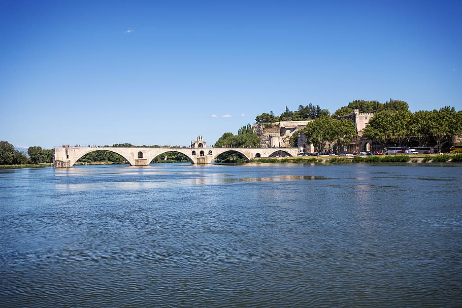 bridge of avignon, vaucluse, france, water, architecture, built structure, HD wallpaper