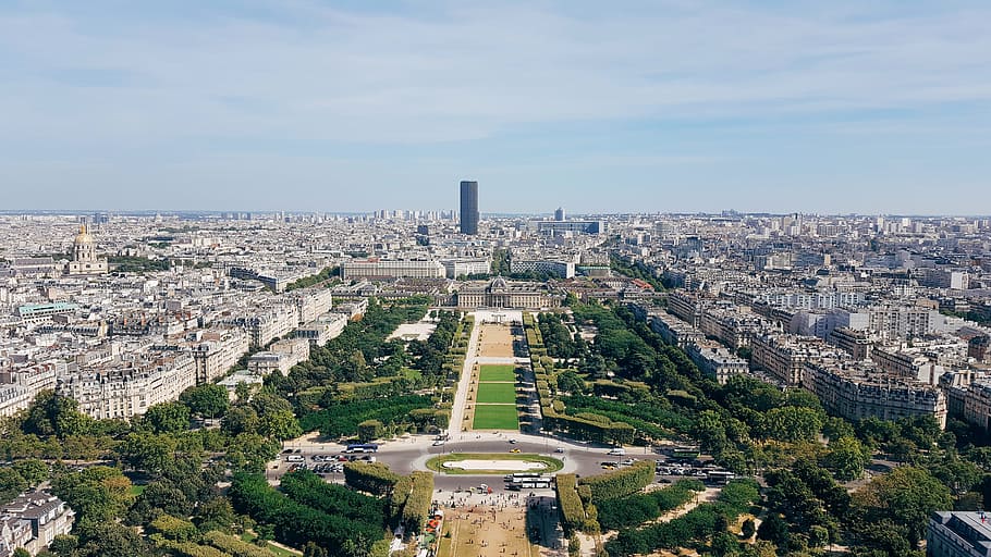 aerial view of city buildings, aerial view of city during daytime, HD wallpaper