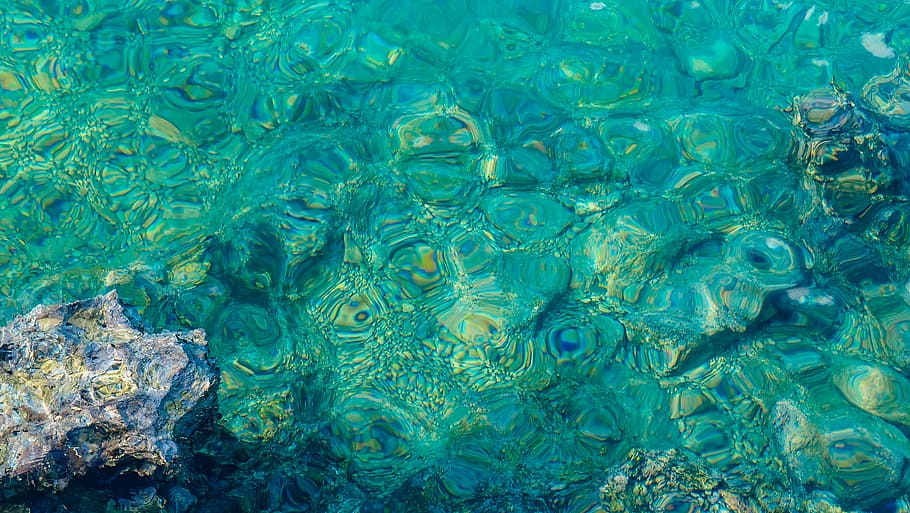water, water surface, mirroring, reflection, sea, wave, turquoise HD wallpaper