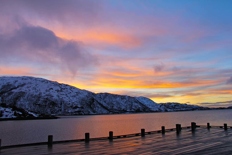 Sunset, Orange, Red, Blue, ever-changing, reflection, amazing HD wallpaper