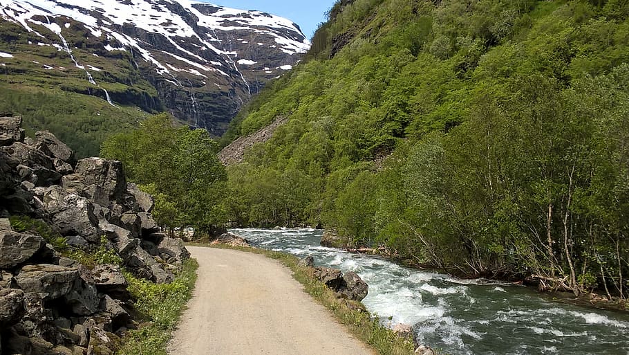 Trail, Cycle Path, River, Landscape, nature, nature trail, commercial way HD wallpaper