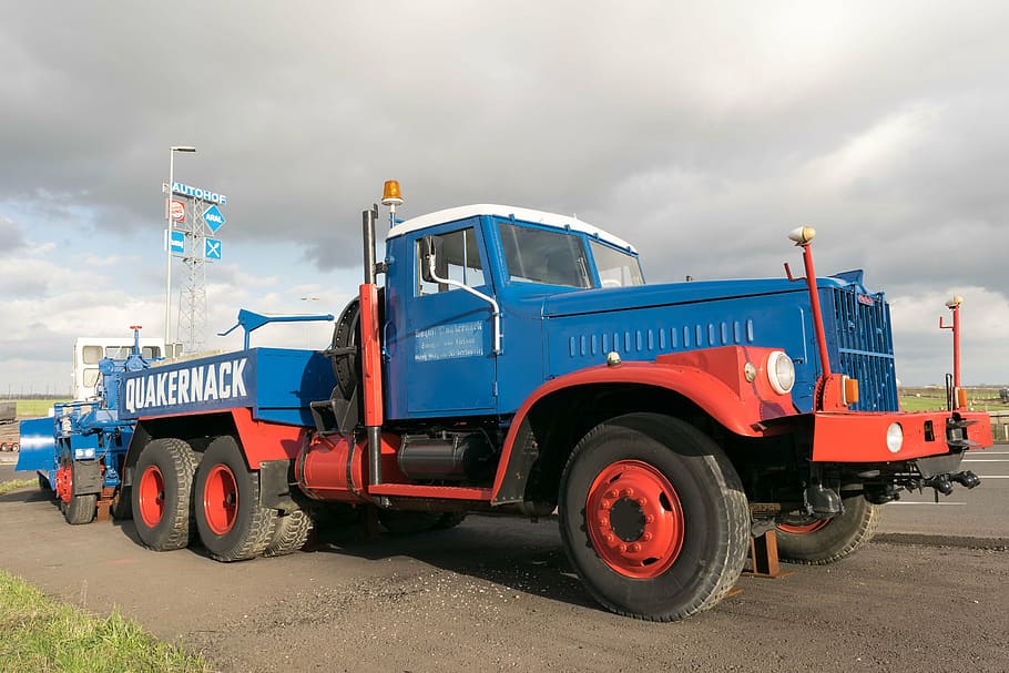 truck, oldtimer, transport, heavy loads, commercial vehicle, HD wallpaper
