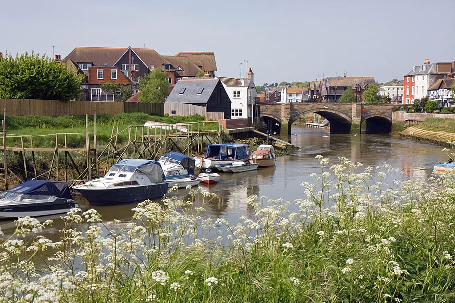 HD wallpaper: boat, boats, river, scene, view, arun, arundel, sussex ...