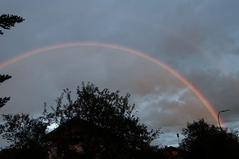 rainbow, atmospheric optical phenomena, bow shaped strip lighting