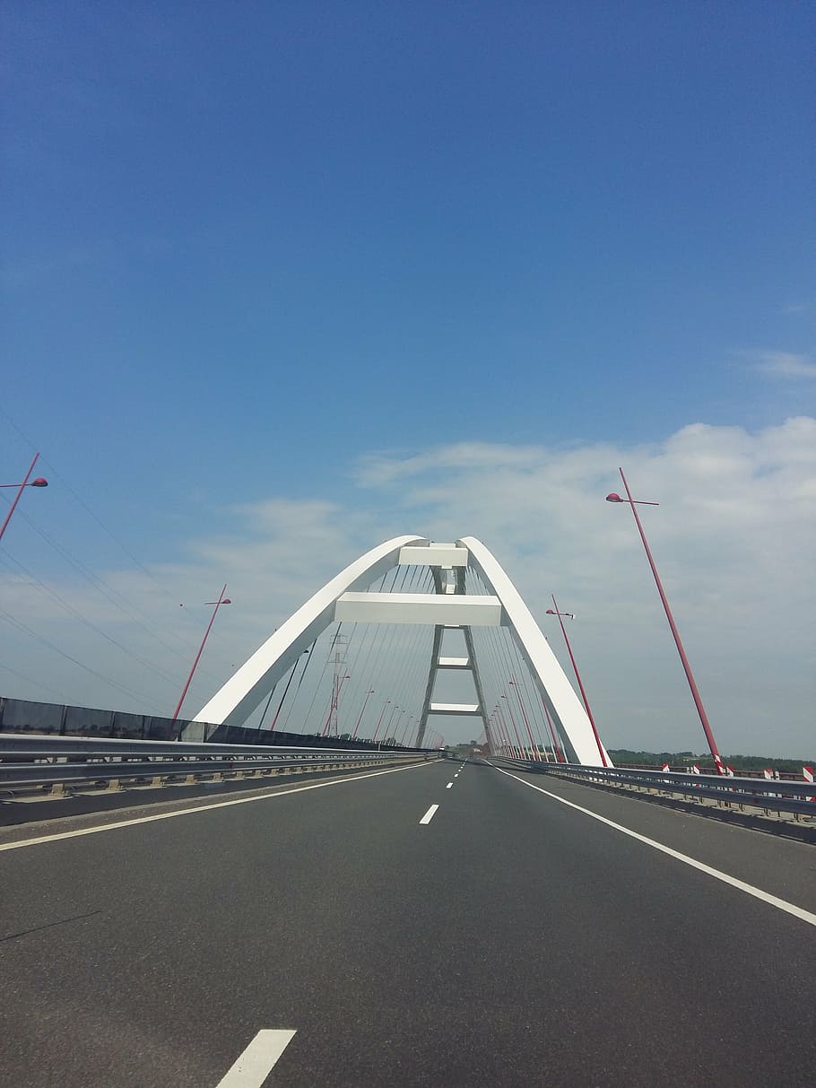 bridge, danube, pentele bridge, transportation, sky, road, the way forward HD wallpaper