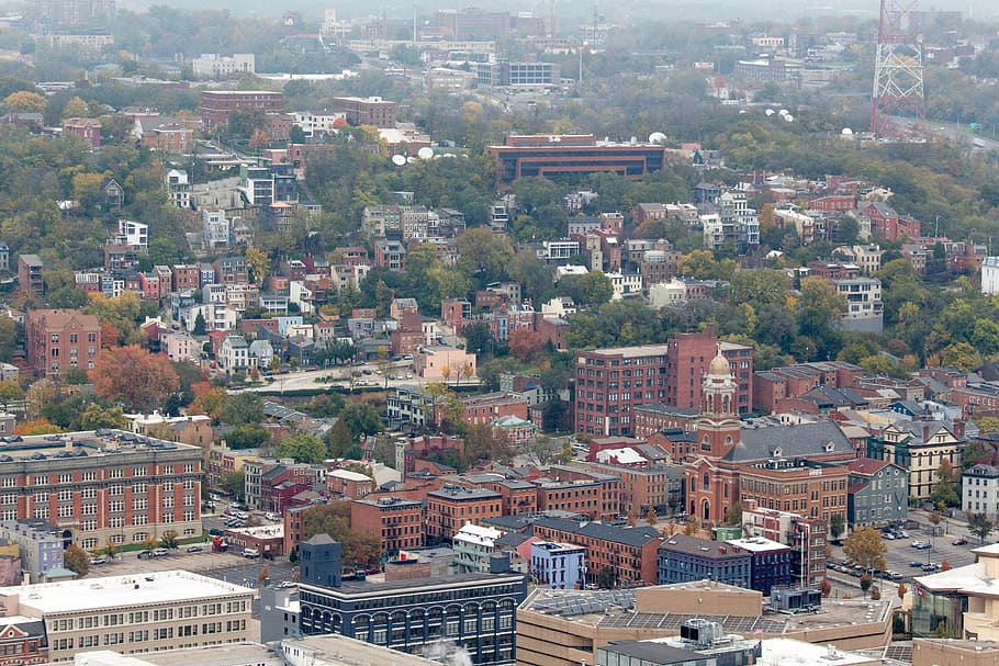 city, town, architecture, roof, cityscape, building exterior, HD wallpaper