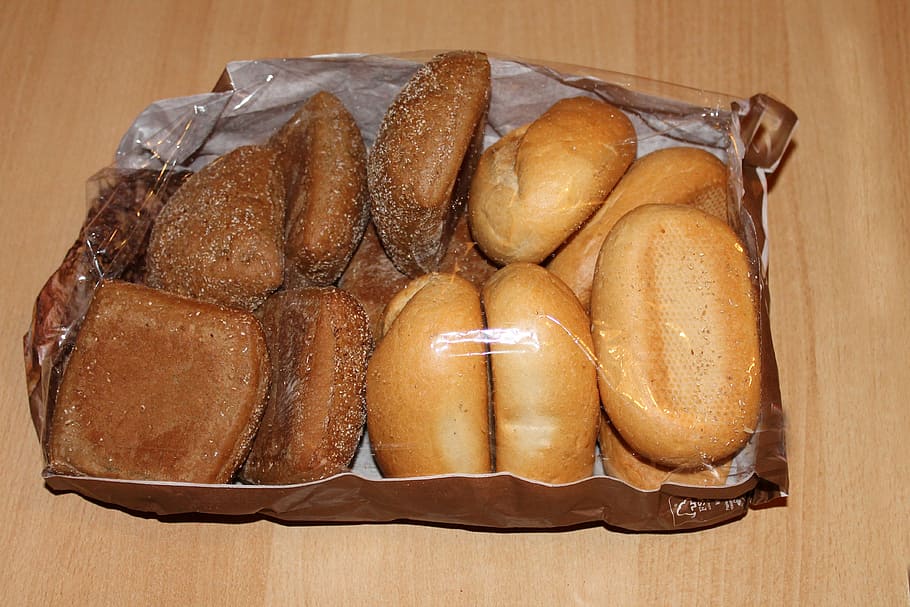 roll, weizenbroetchen, breakfast, cakes, food, food and drink HD wallpaper