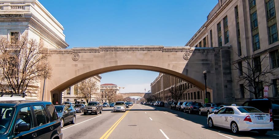 Washington, Bridge, Bridge, Traffic, architecture, city, building HD wallpaper