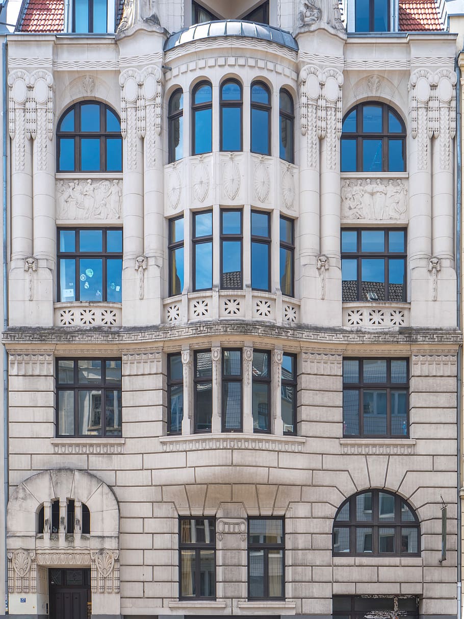 low angle photo of gray building, white gothic building, architecture HD wallpaper