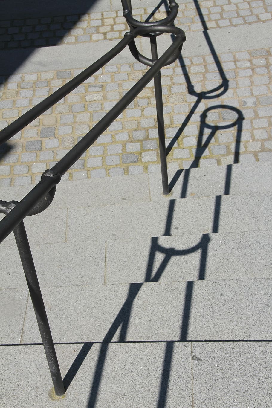 railing, shadow, sun, stairs, staircase, gradually, rise, architecture HD wallpaper