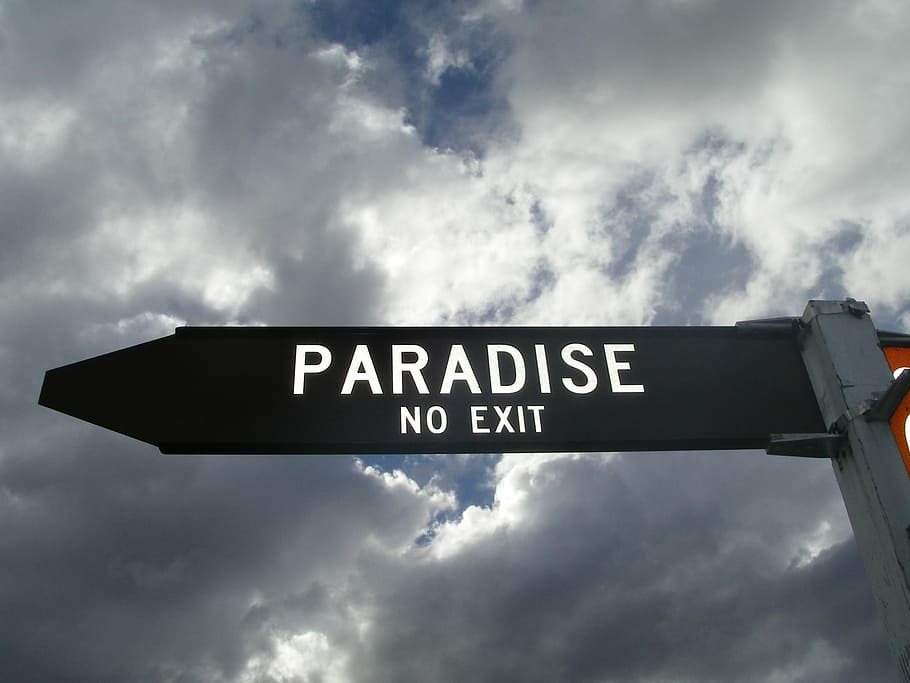 Shield, Paradise, Sky, Clouds, No Exit, shield paradise, covered sky, HD wallpaper