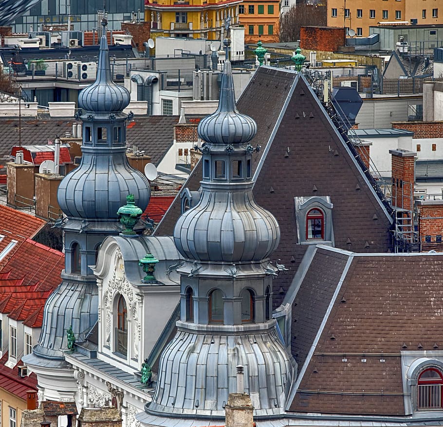 Vienna, Austria, Roofs, Panorama, architecture, buildings, history HD wallpaper