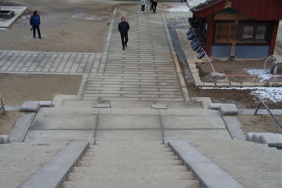 stone steps, temples way, jiri, architecture, built structure HD wallpaper