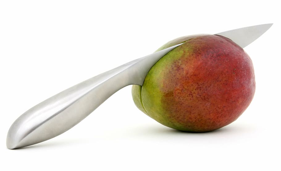 avocado with slicing by knife, background, bitter, blade, breakfast HD wallpaper