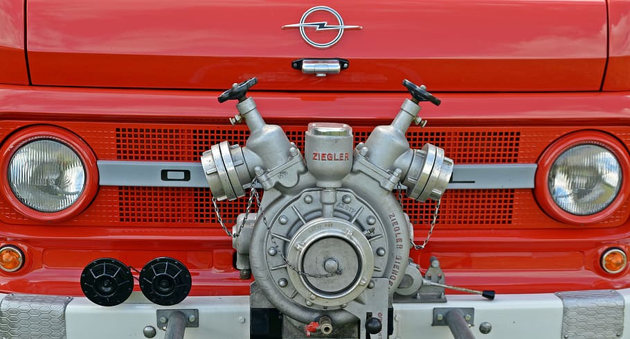 fire, pump, opel blitz, vehicles, fire truck, red, transportation HD wallpaper