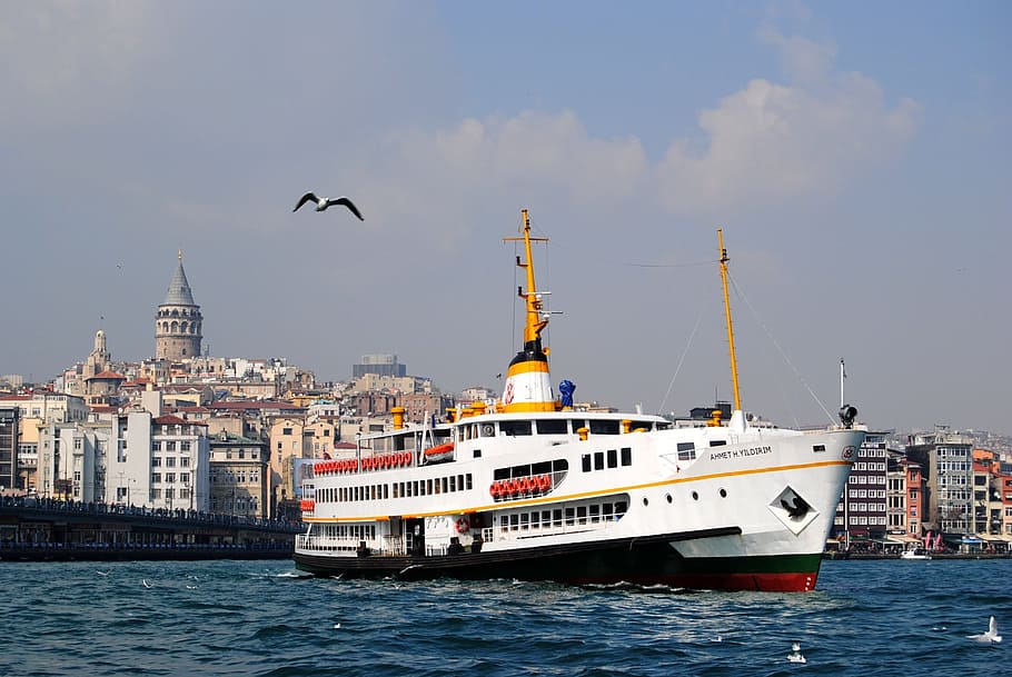 bosphorus, ship, istanbul, ferry, nautical vessel, transportation HD wallpaper