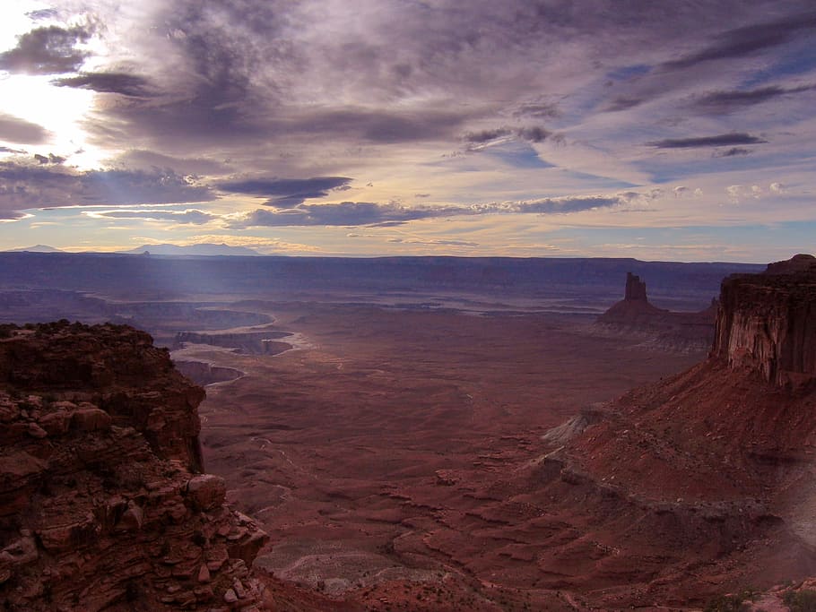 Canyon, Sunset, Clouds, Desert, Travel, scenic, southwest, rock HD wallpaper