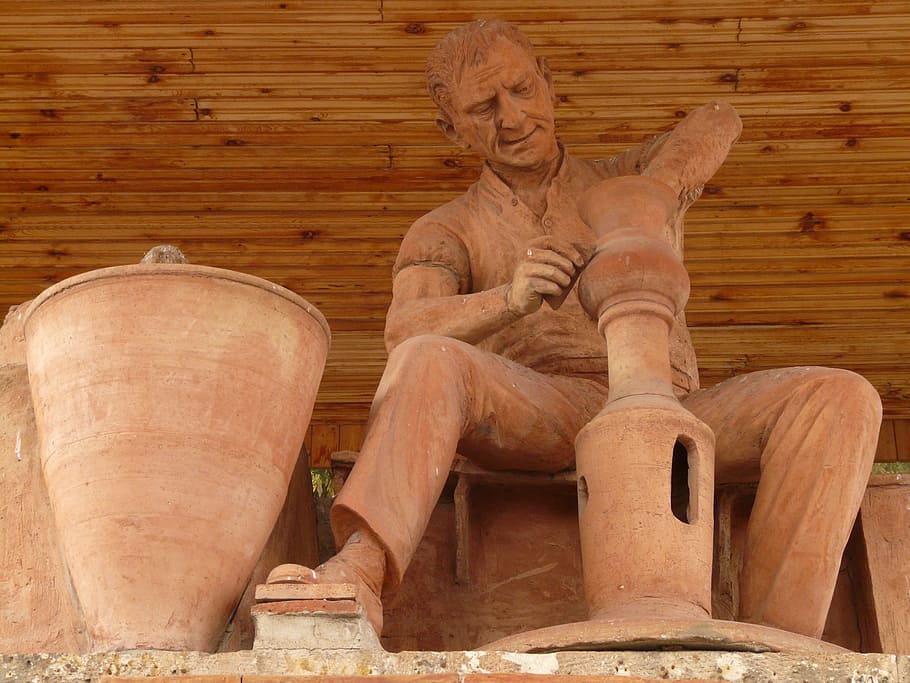 potter, craft, statue, man, work, monument, turkey, no people HD wallpaper