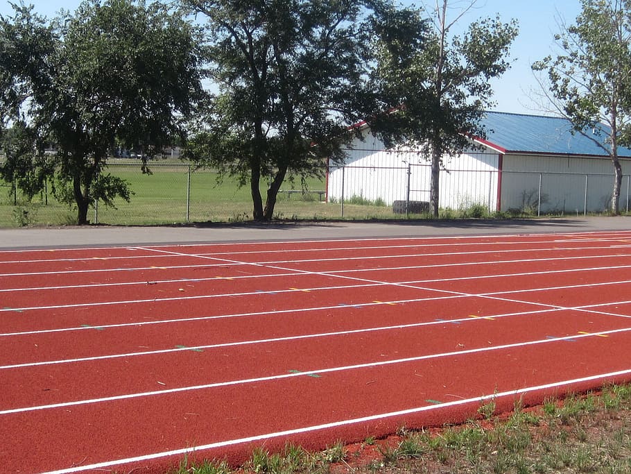 track, race, landscape, estevan, running track, track and field HD wallpaper