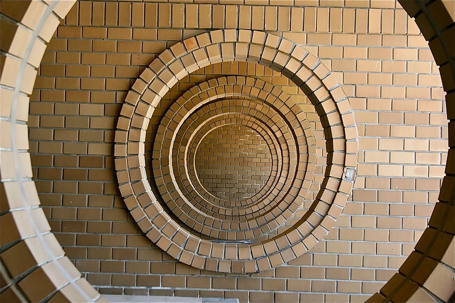 construction, barda, circles, geometry, wall, design, infinity HD wallpaper
